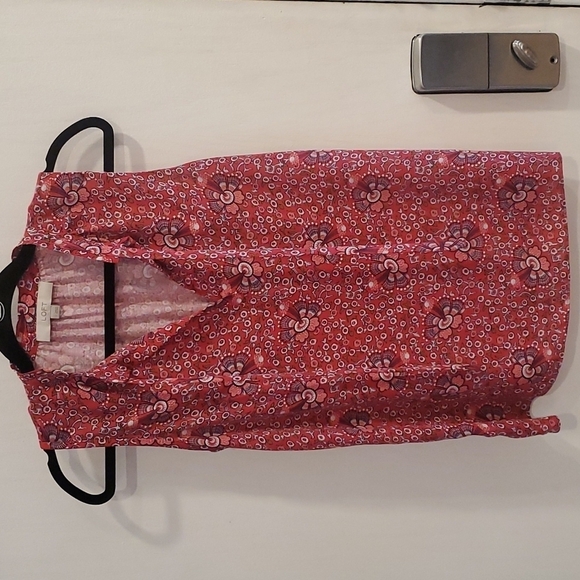 Loft Pink Sleeveless Floral Tank S - Picture 3 of 4